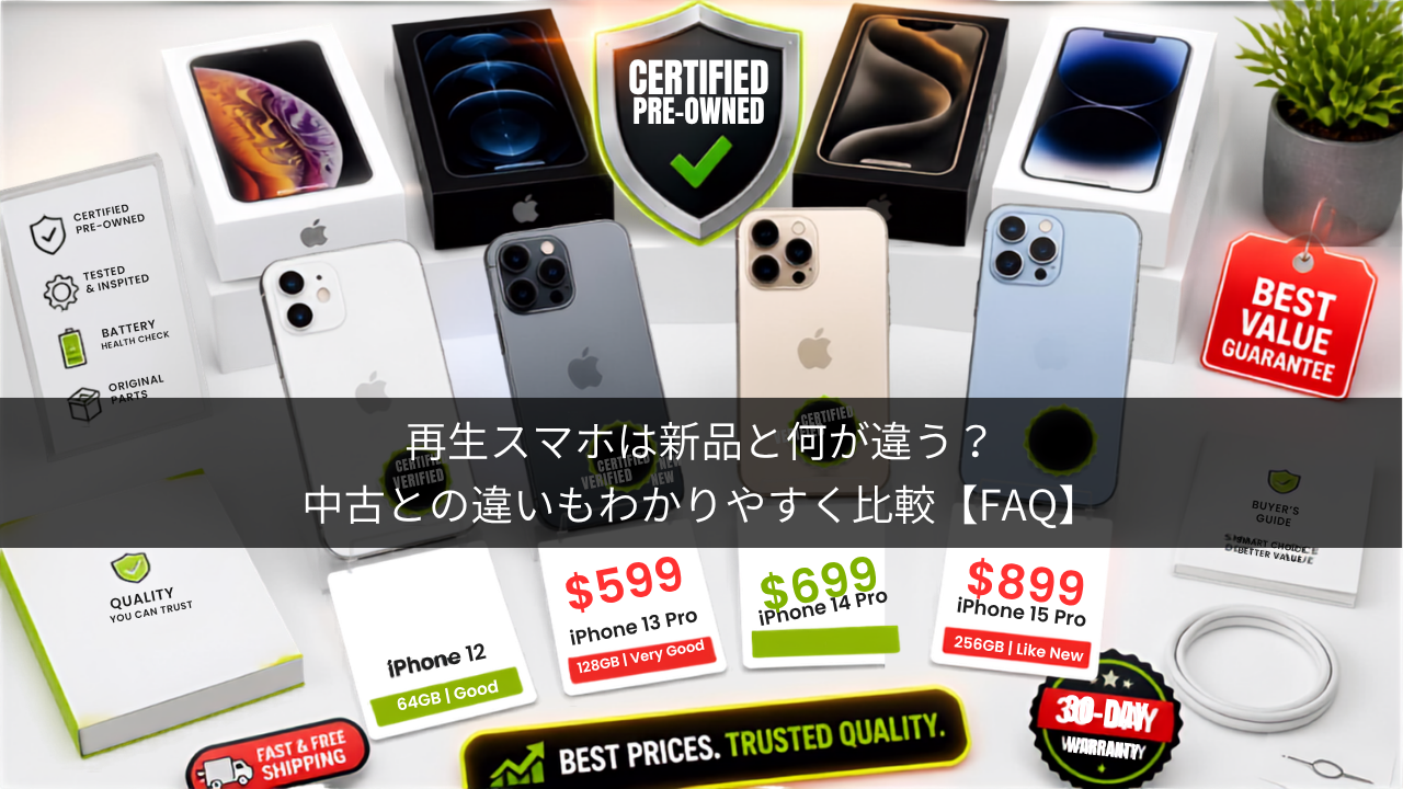 再生スマホ 新品と何が違う？