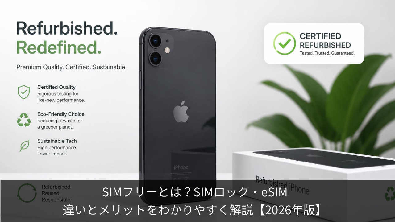 SIMロック・eSIMとの違いを 30秒で理解