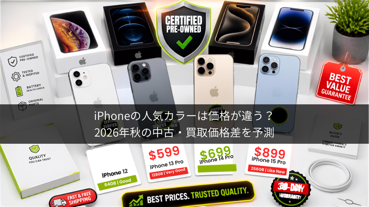iPhone 人気カラー価格差