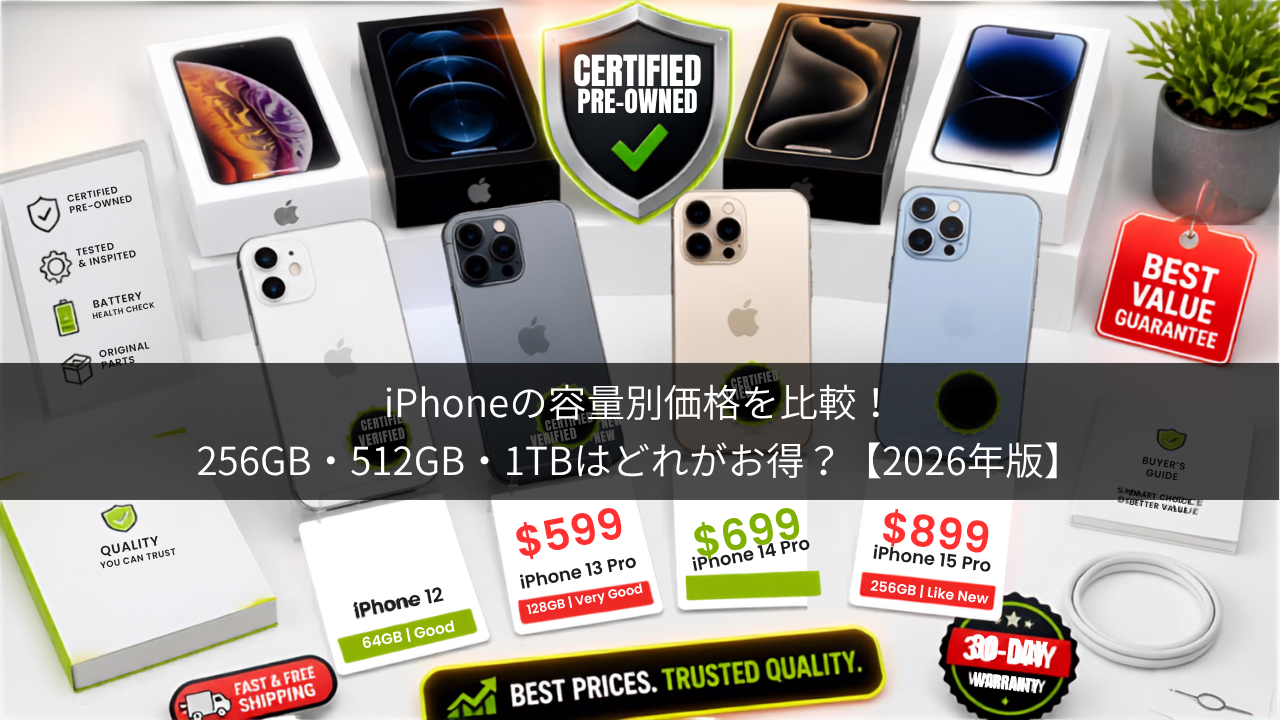 iPhone 容量別価格比較