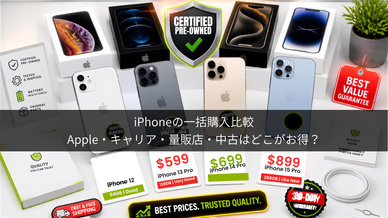Apple・キャリア・中古 徹底比較