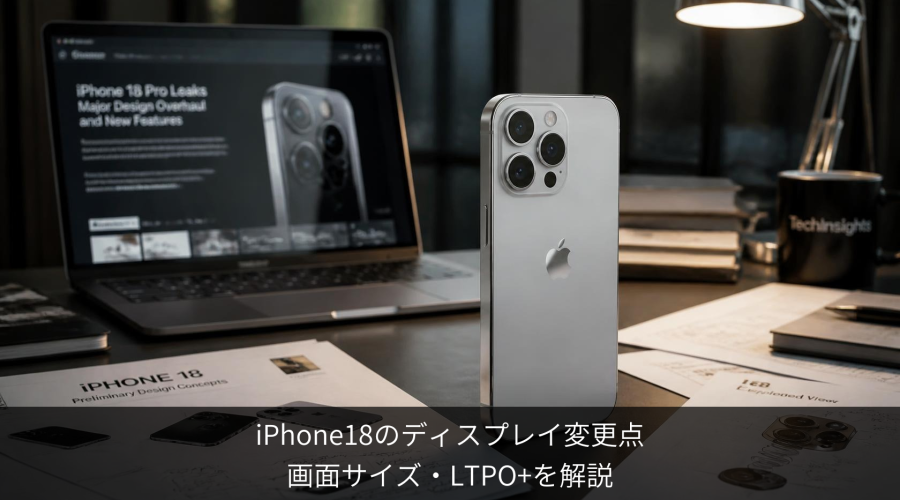 iPhone 18 ディスプレイ変更点まとめ LTPO+・画面下Face IDは実現する？