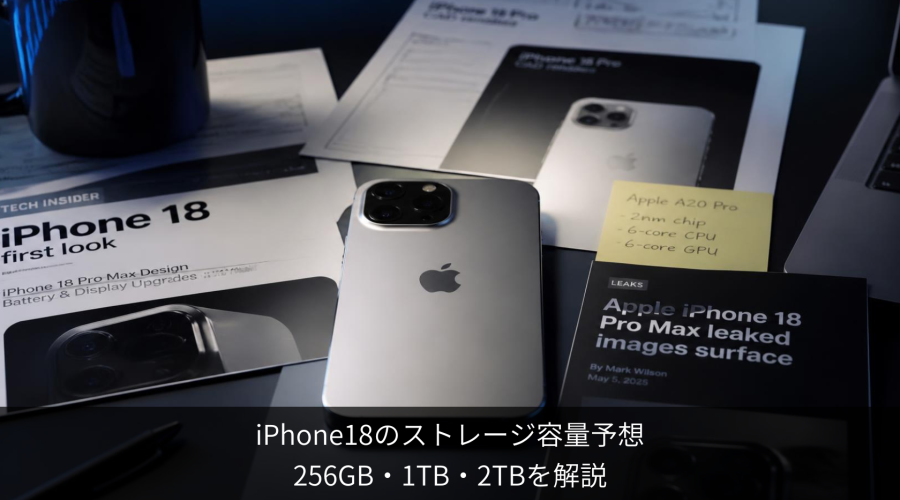 iPhone 18 ストレージ容量予想 256GB・1TB・2TBはどうなる？