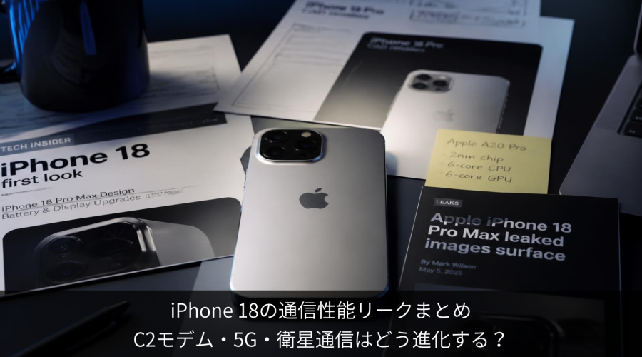 iPhone 18 通信性能リーク C2モデム・5G・衛星通信はどう進化？