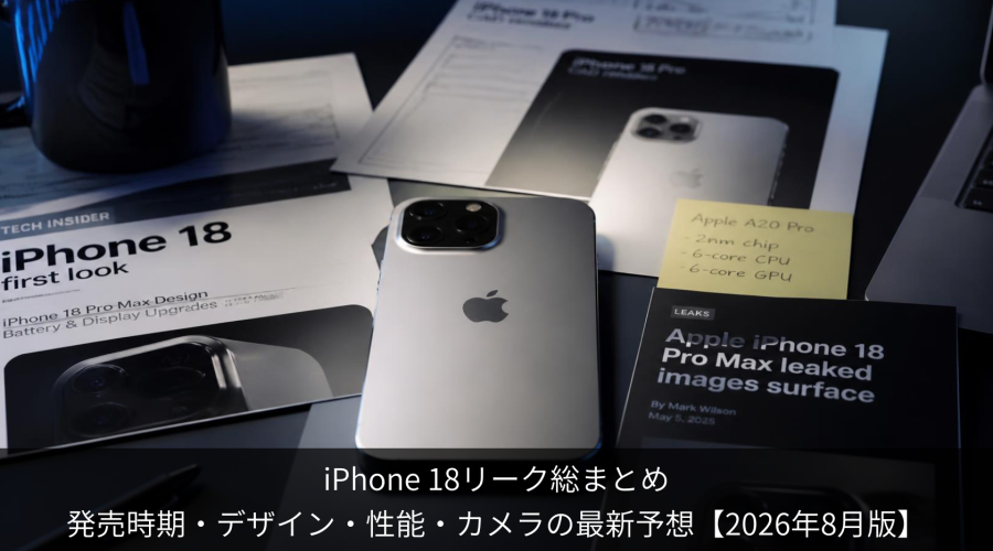 2026年8月版 iPhone 18リーク総まとめ