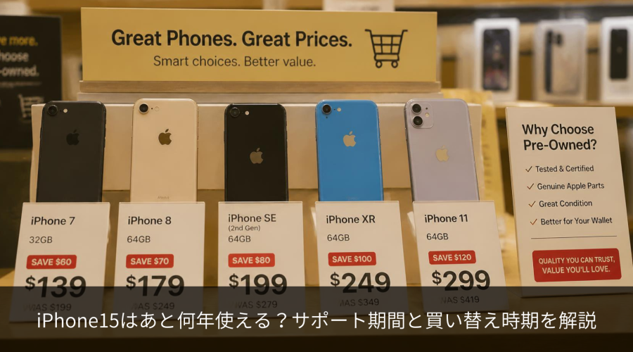 iPhone15は あと何年使える？