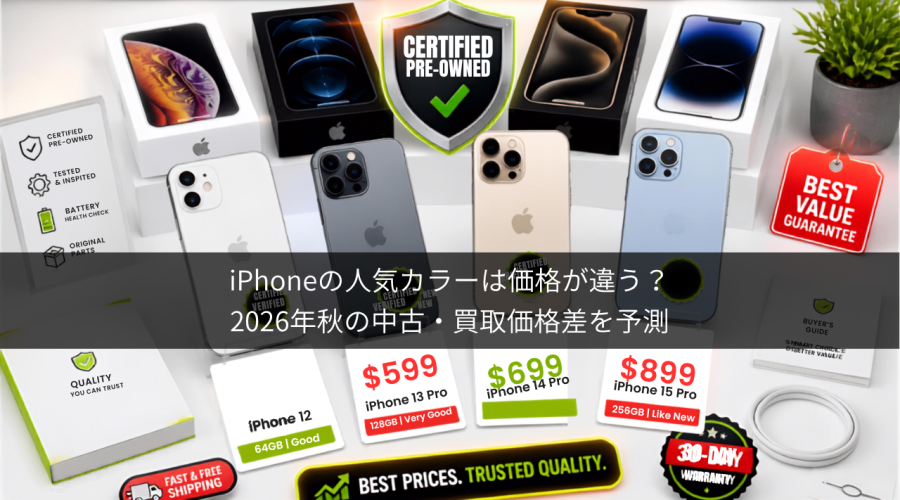 iPhone 人気カラー価格差