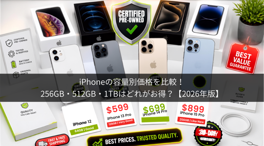 iPhone 容量別価格比較